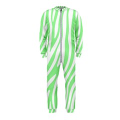 Green Zebra Vibes Animal Print  Onepiece Jumpsuit (kids) by ConteMonfrey