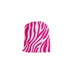 Pink Fucsia Zebra Vibes Animal Print Drawstring Pouch (xs) by ConteMonfrey