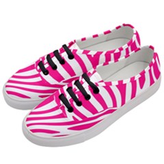Pink Fucsia Zebra Vibes Animal Print Women s Classic Low Top Sneakers by ConteMonfrey