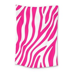 Pink Fucsia Zebra Vibes Animal Print Small Tapestry by ConteMonfrey