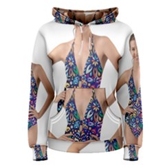 Leafs And Floral Print Women s Pullover Hoodie by BellaVistaTshirt02