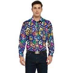 Leafs And Floral Men s Long Sleeve Pocket Shirt  by BellaVistaTshirt02