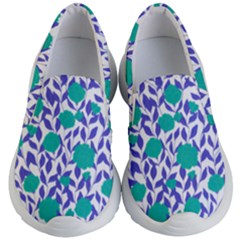 Green Flowers On The Wall Kids Lightweight Slip Ons by ConteMonfrey