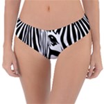 Animal Cute Pattern Art Zebra Reversible Classic Bikini Bottoms