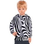 Animal Cute Pattern Art Zebra Kids  Hooded Pullover