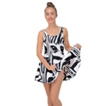 Animal Cute Pattern Art Zebra Inside Out Casual Dress
