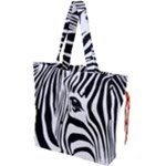 Animal Cute Pattern Art Zebra Drawstring Tote Bag