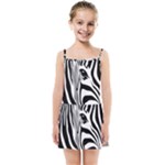 Animal Cute Pattern Art Zebra Kids  Summer Sun Dress
