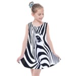 Animal Cute Pattern Art Zebra Kids  Summer Dress