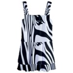 Animal Cute Pattern Art Zebra Kids  Layered Skirt Swimsuit