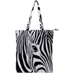 Animal Cute Pattern Art Zebra Double Zip Up Tote Bag