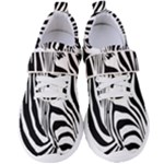 Animal Cute Pattern Art Zebra Women s Velcro Strap Shoes