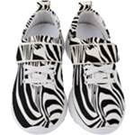 Animal Cute Pattern Art Zebra Kids  Velcro Strap Shoes