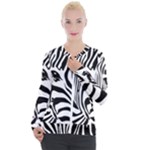Animal Cute Pattern Art Zebra Casual Zip Up Jacket