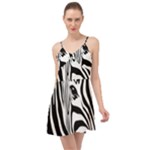 Animal Cute Pattern Art Zebra Summer Time Chiffon Dress