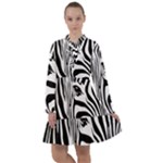 Animal Cute Pattern Art Zebra All Frills Chiffon Dress