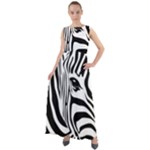 Animal Cute Pattern Art Zebra Chiffon Mesh Boho Maxi Dress