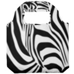Animal Cute Pattern Art Zebra Foldable Grocery Recycle Bag