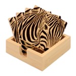 Animal Cute Pattern Art Zebra Bamboo Coaster Set