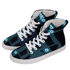 A Completely Seamless Background Design Circuitry Women s Hi-top Skate Sneakers by Amaryn4rt