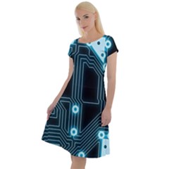A Completely Seamless Background Design Circuitry Classic Short Sleeve Dress by Amaryn4rt