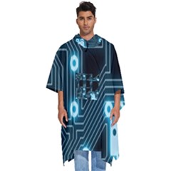 A Completely Seamless Background Design Circuitry Men s Hooded Rain Ponchos by Amaryn4rt