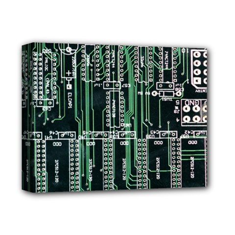 Printed Circuit Board Circuits Deluxe Canvas 14  X 11  (stretched) by Celenk