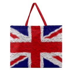 Union Jack Flag National Country Zipper Large Tote Bag by Celenk