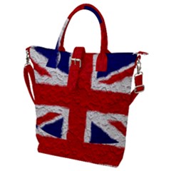 Union Jack Flag National Country Buckle Top Tote Bag by Celenk