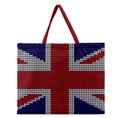 Union Jack Flag British Flag Zipper Large Tote Bag by Celenk