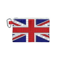 Union Jack Flag Uk Patriotic Canvas Cosmetic Bag (small) by Celenk