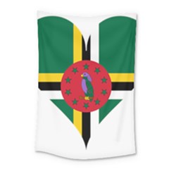 Heart Love Flag Antilles Island Small Tapestry by Celenk