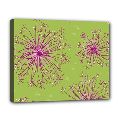 Dandelion Flower Background Nature Flora Drawing Deluxe Canvas 20  X 16  (stretched) by Uceng