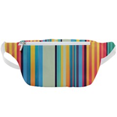 Colorful Rainbow Striped Pattern Stripes Background Waist Bag  by Uceng