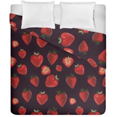 Watercolor Strawberry Duvet Cover Double Side (california King Size) by SychEva