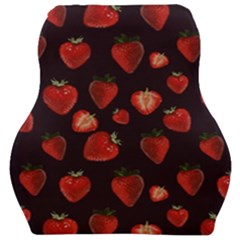 Watercolor Strawberry Car Seat Velour Cushion  by SychEva