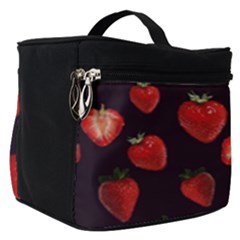 Watercolor Strawberry Make Up Travel Bag (small) by SychEva
