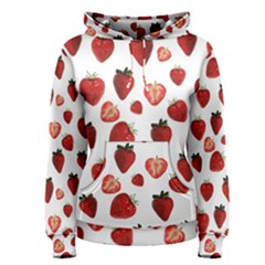 Strawberry Watercolor Women s Pullover Hoodie by SychEva