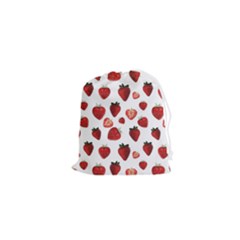 Strawberry Watercolor Drawstring Pouch (xs) by SychEva