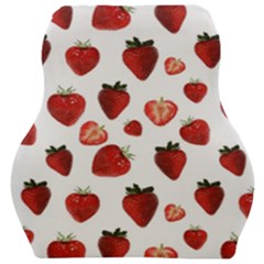 Strawberry Watercolor Car Seat Velour Cushion  by SychEva
