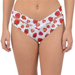 Strawberries Double Strap Halter Bikini Bottoms by SychEva