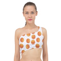 Orange Spliced Up Bikini Top  by SychEva