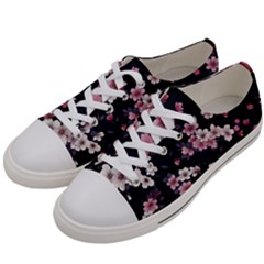 Sakura Flower Flowers Floral Flora Nature Men s Low Top Canvas Sneakers by Jancukart
