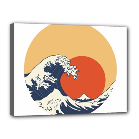 The Great Wave Off Kanagawa Waves Canvas 16  X 12  (stretched) by Wegoenart