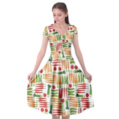Vegetables Cap Sleeve Wrap Front Dress by SychEva