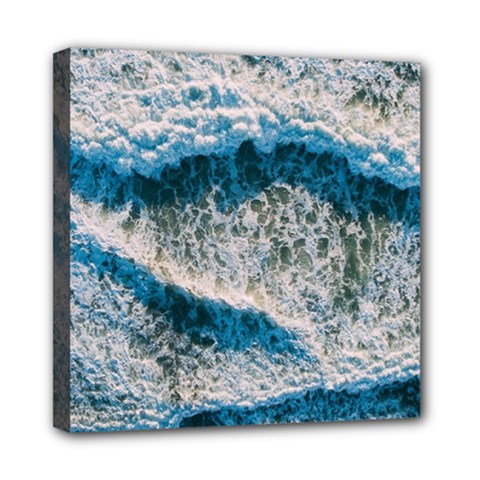 Waves Wave Nature Beach Mini Canvas 8  X 8  (stretched)