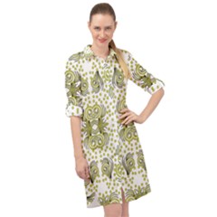 Background Pattern Texture Design Wallpaper Long Sleeve Mini Shirt Dress by Ravend