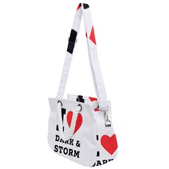 I Love Dark And Storm Rope Handles Shoulder Strap Bag by ilovewhateva
