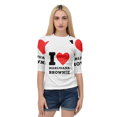 I Love Marijuana Brownie Quarter Sleeve Raglan Tee by ilovewhateva
