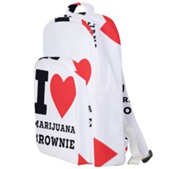 I Love Marijuana Brownie Double Compartment Backpack by ilovewhateva